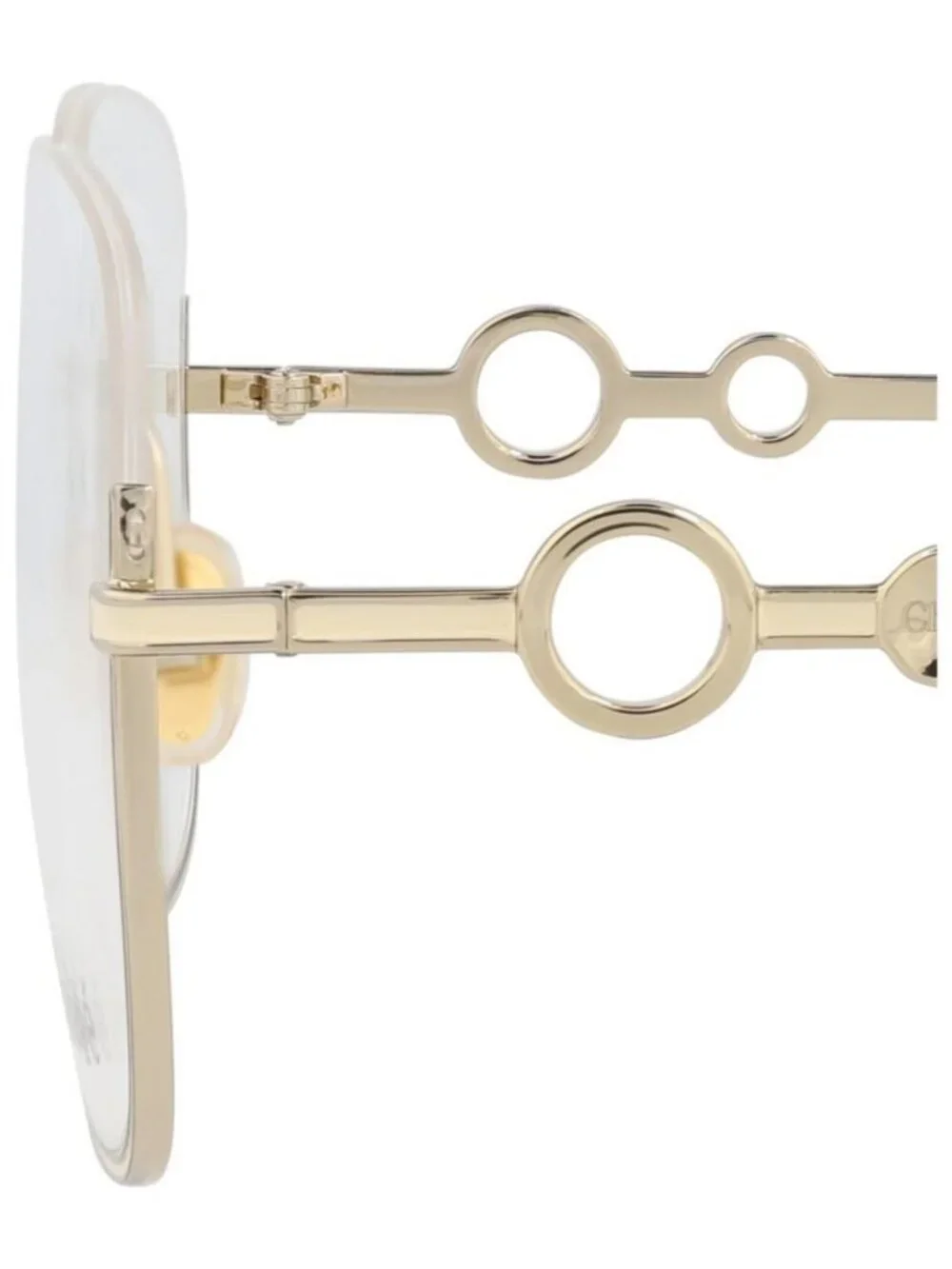 New Chloé Womens Square/Rectangle Gold Gold Transparent Fashion Designer Eyeglas